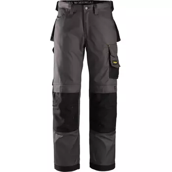 Snickers work trousers DuraTwill 3312, Grey Melange/Black