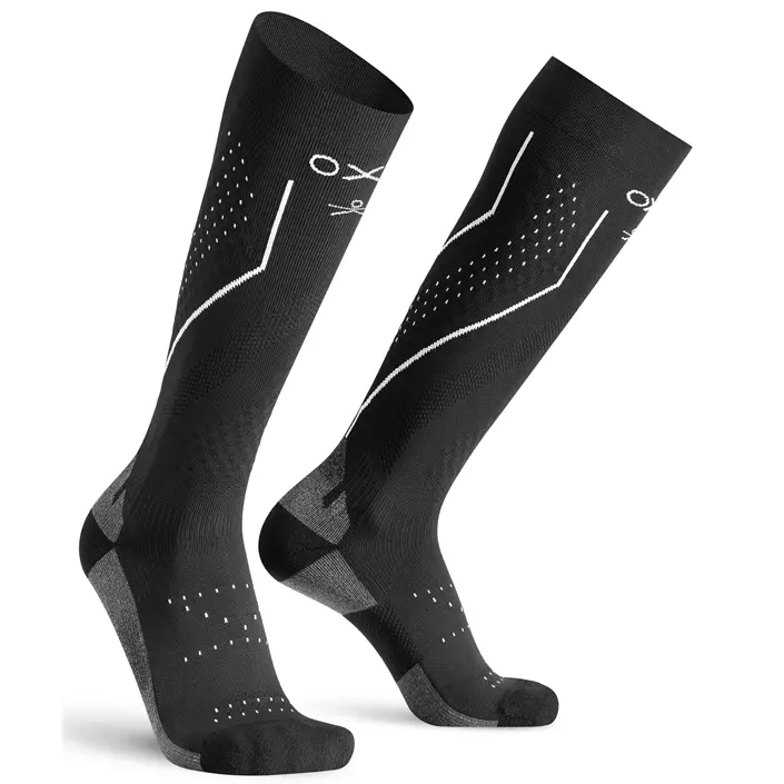 Oxyburn Position knee socks, Black/white, large image number 0