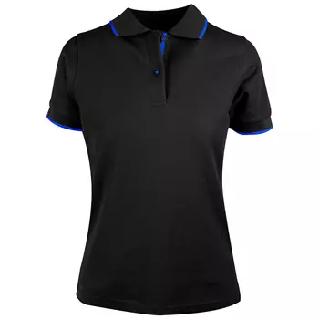 YOU Altea women's polo shirt, Black/grain blue