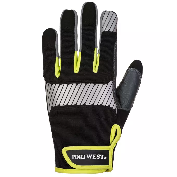 Portwest A770 work gloves, Black/Yellow, large image number 1