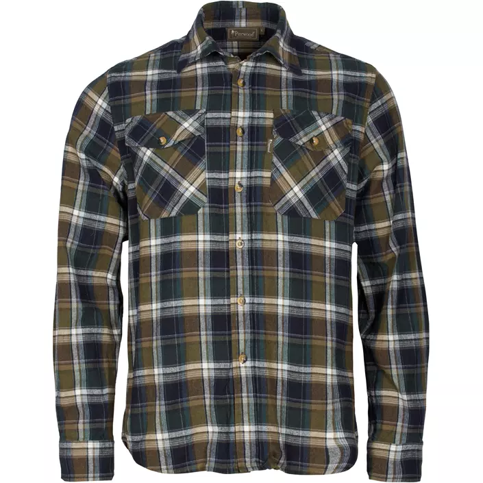 Pinewood Härjedalen regular fit flannel skovmandsskjorte, Green/Navy, large image number 0