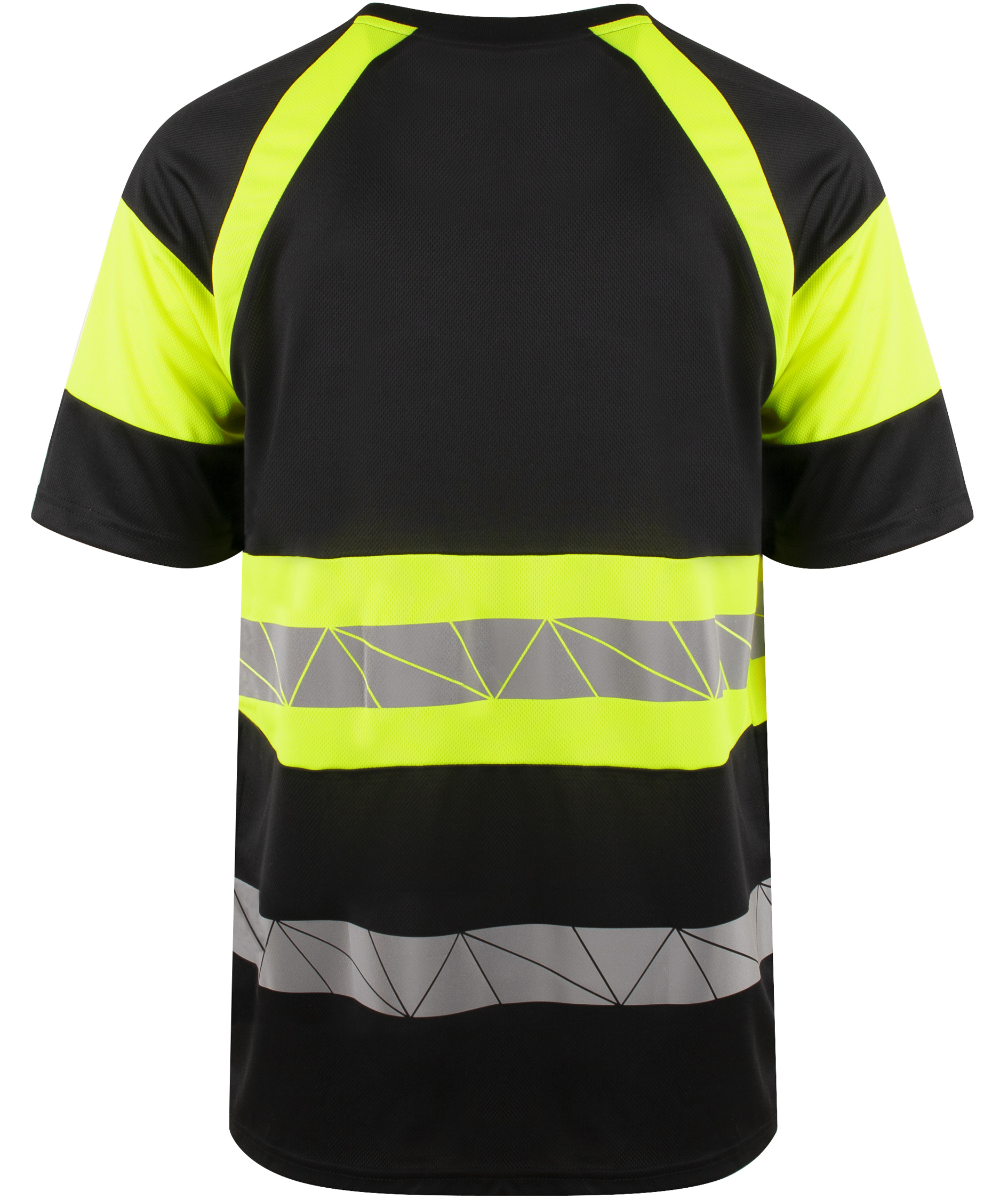 YOU Brande T-shirt, Svart/Varselgul