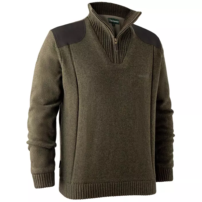 Deerhunter Carlisle knitted sweater with half-zip, Cypress, large image number 0