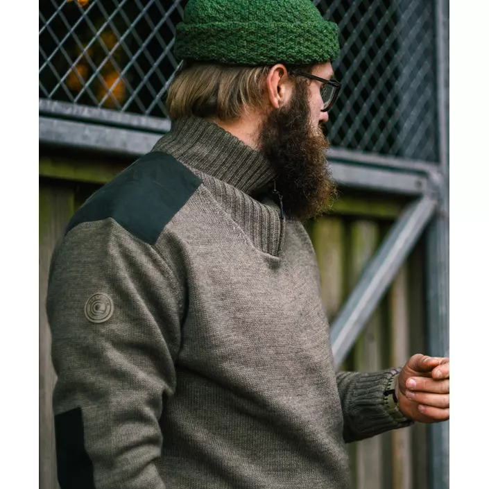 Westborn windbreaker striktrøje, Brown Melange, large image number 3