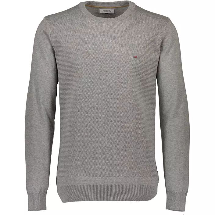 Bison stickad tröja, Grey Mel, large image number 0