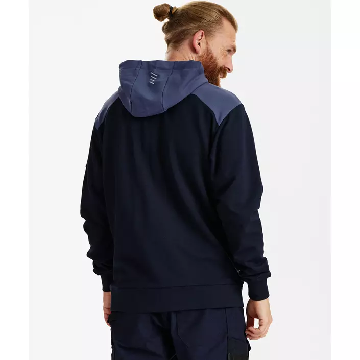Engel Entire hoodie med dragkedja, Deep Blue/Dark Sea, large image number 4