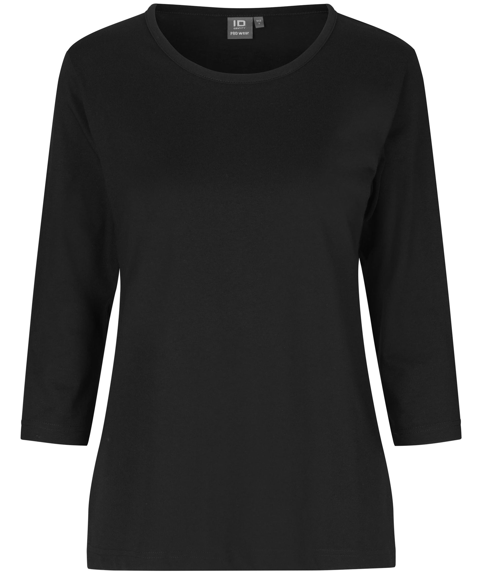 ID PRO Wear 3/4 sleeved women's T-shirt, Black