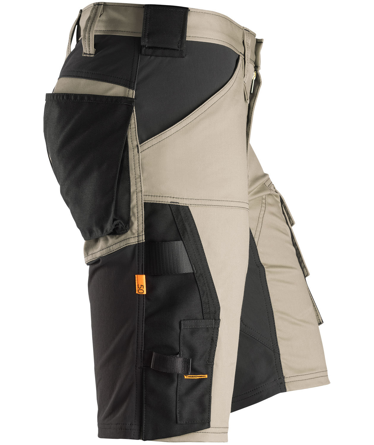 Snickers AllroundWork arbetsshorts 6143, Khaki/Svart, large image number 3