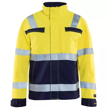 Blåkläder Multinorm arbeidsjakke, Hi-vis gul/marineblå