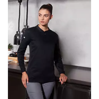 Karlowsky Performance women's long-sleeved Polo shirt, Black