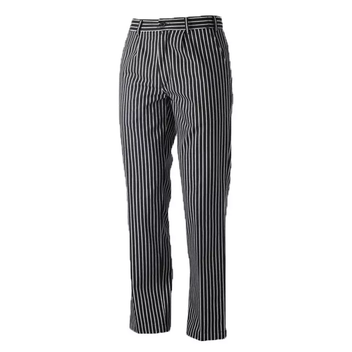 Toni Lee Master chefs trousers, Black/White Striped, large image number 0