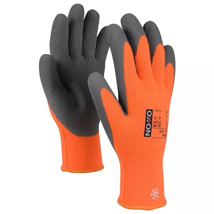 OX-ON Winter Basic 3000 winter work gloves, Orange/Grey, large image number 0