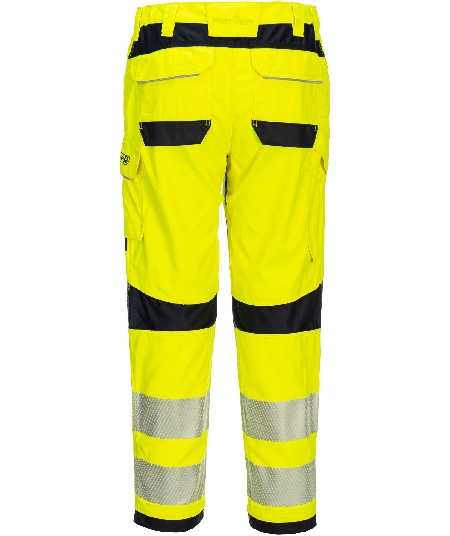 Portwest PW3 Modaflame women's work trousers, Hi-vis Yellow/Black, large image number 1