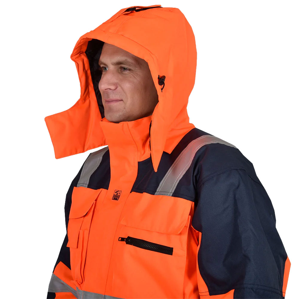 OCEAN thermo coverall, Hi-vis Orange/Marine