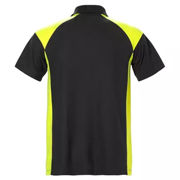 Fristads polo shirt, Black/Hi-Vis Yellow
