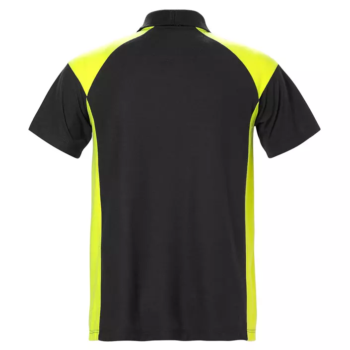 Fristads polo shirt, Black/Hi-Vis Yellow, large image number 1