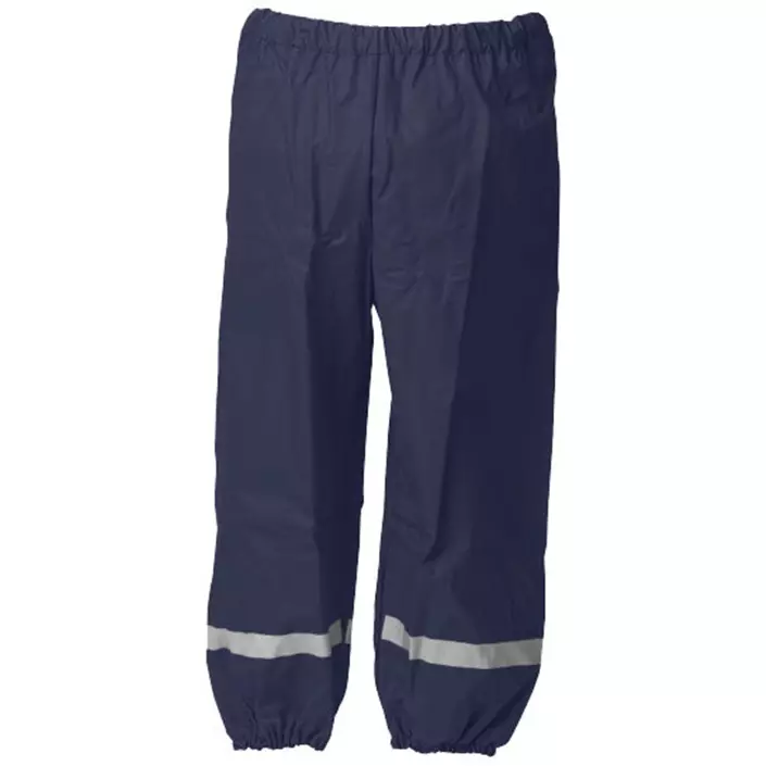 Elka PU kids rain trousers, Marine Blue, large image number 0