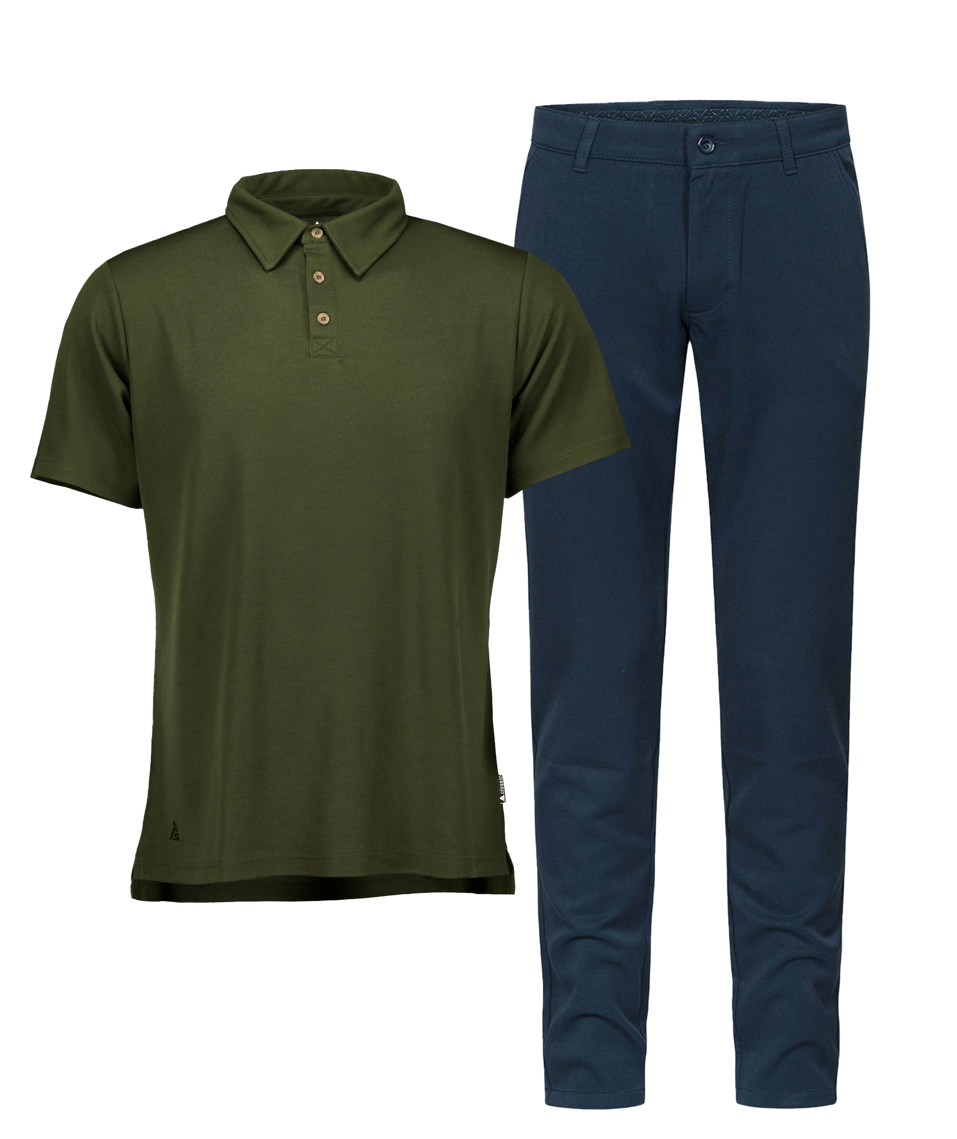 Set av pik&eacute;tr&ouml;ja och chinos