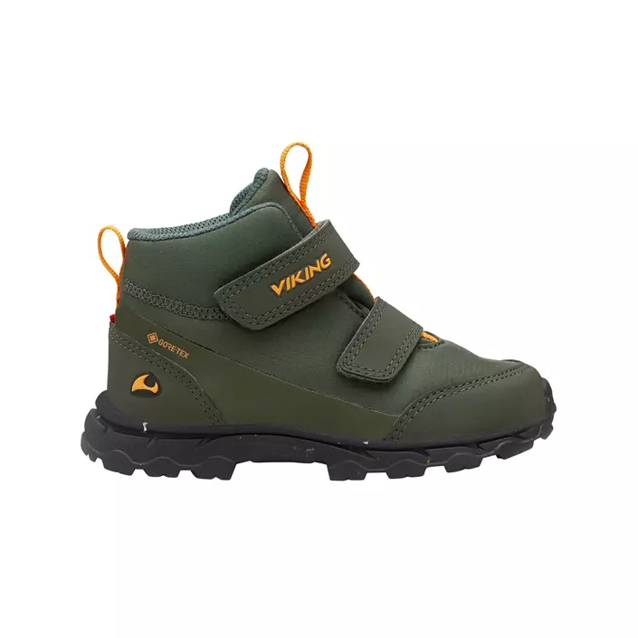 Viking Ask Mid F GTX boots for kids, Huntinggreen/Orange, large image number 0