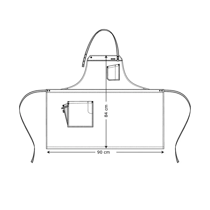 Kentaur Raw smækforklæde med lommer, Sort/Brun, Sort/Brun, large image number 2