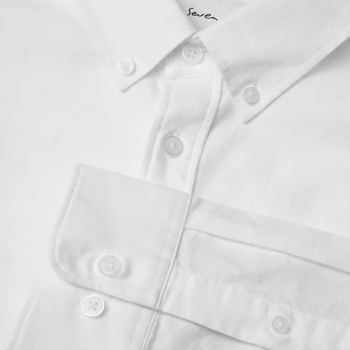 Seven Seas Oxford Slim fit skjorte, Hvid, large image number 3
