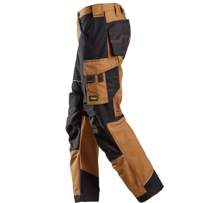 Snickers RuffWork Canvas+ work trousers 6314, Brown/Black, large image number 2