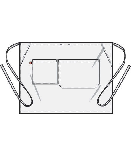 Segers apron with pockets, Striped Denim, Striped Denim, large image number 2