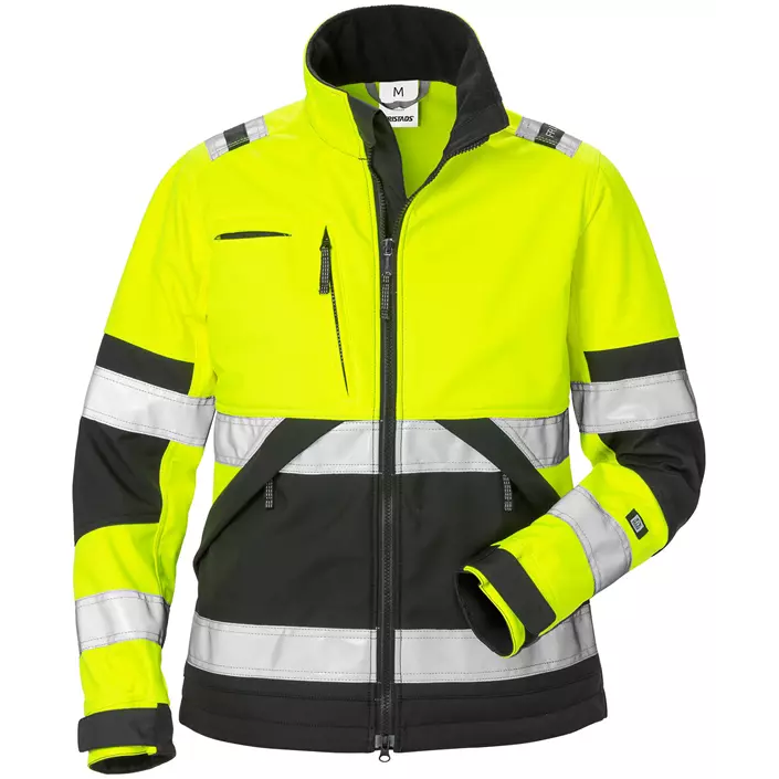Fristads women's softshell jacket 4183, Hi-vis Yellow/Black, large image number 0