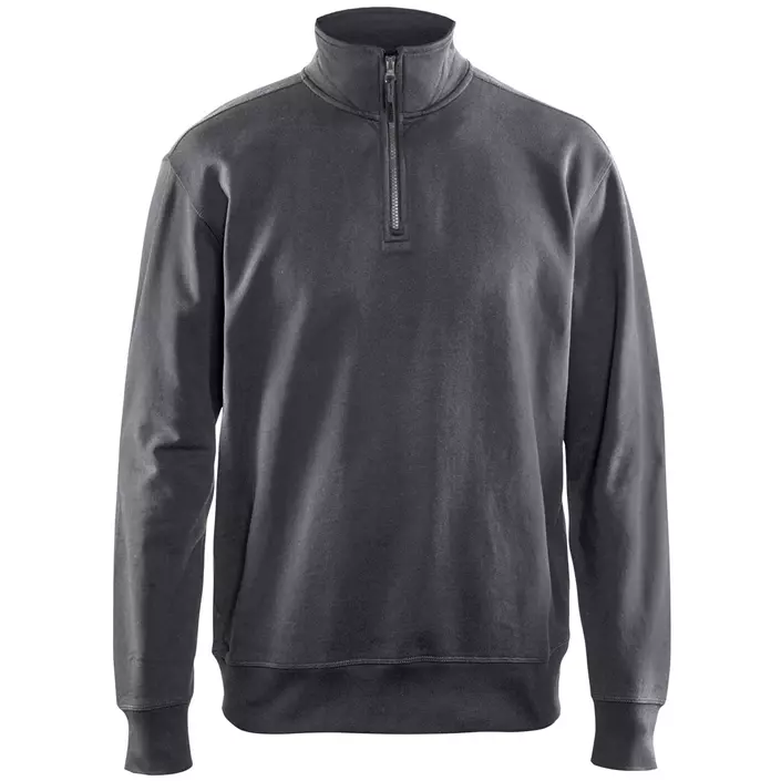 Blåkläder Sweatshirt mit kurzem Reißverschluss, Dunkelgrau, large image number 0