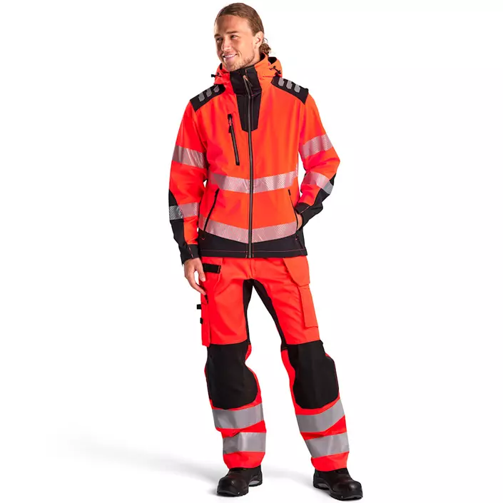 Blåkläder softshelljacka, Varsel Röd/Svart, large image number 1