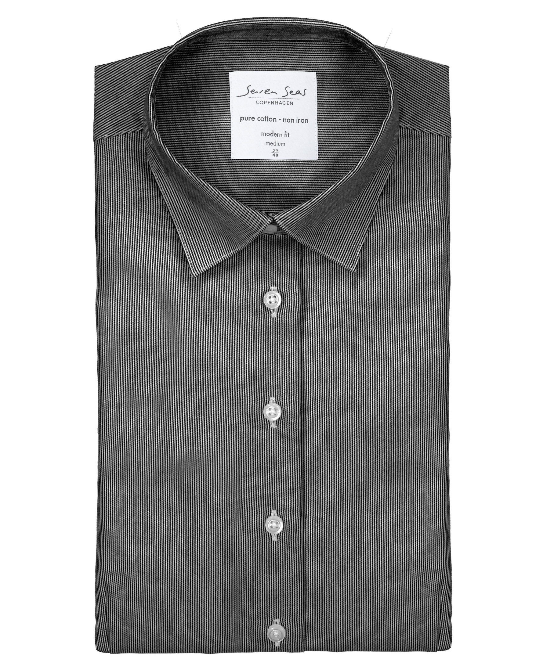 Seven Seas Fine Twill California modern fit women's shirt, Dark Grey, large image number 4