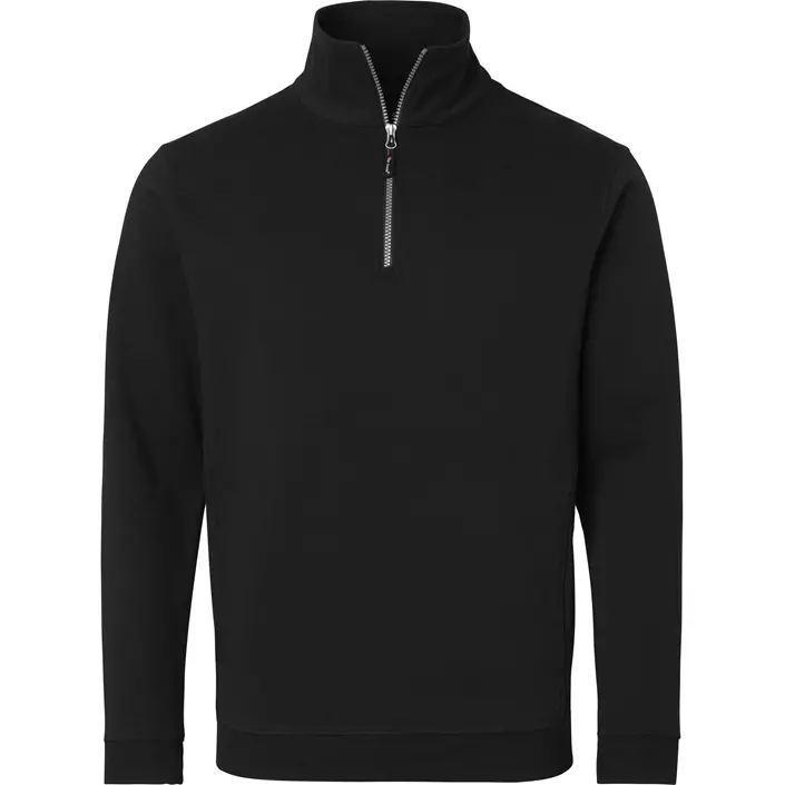Top Swede Sweatshirt mit kurzem Reißverschluss 0102, Schwarz, large image number 0
