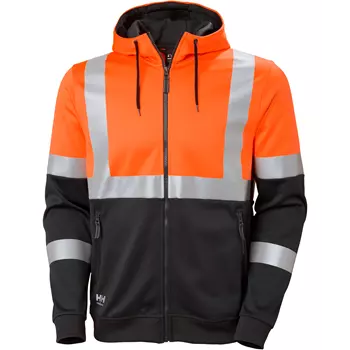 Helly Hansen Addvis hoodie with zipper, Hi-vis Orange/Ebony