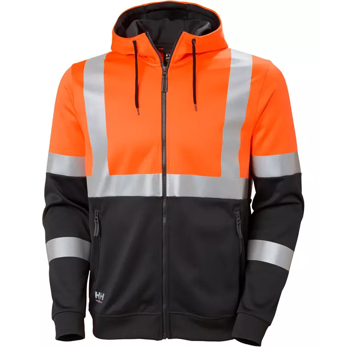 Helly Hansen Addvis hoodie with zipper, Hi-vis Orange/Ebony, large image number 0