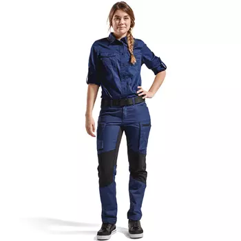 Blåkläder women's work shirt, Marine Blue
