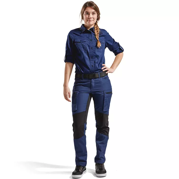 Blåkläder women's work shirt, Marine Blue, large image number 1