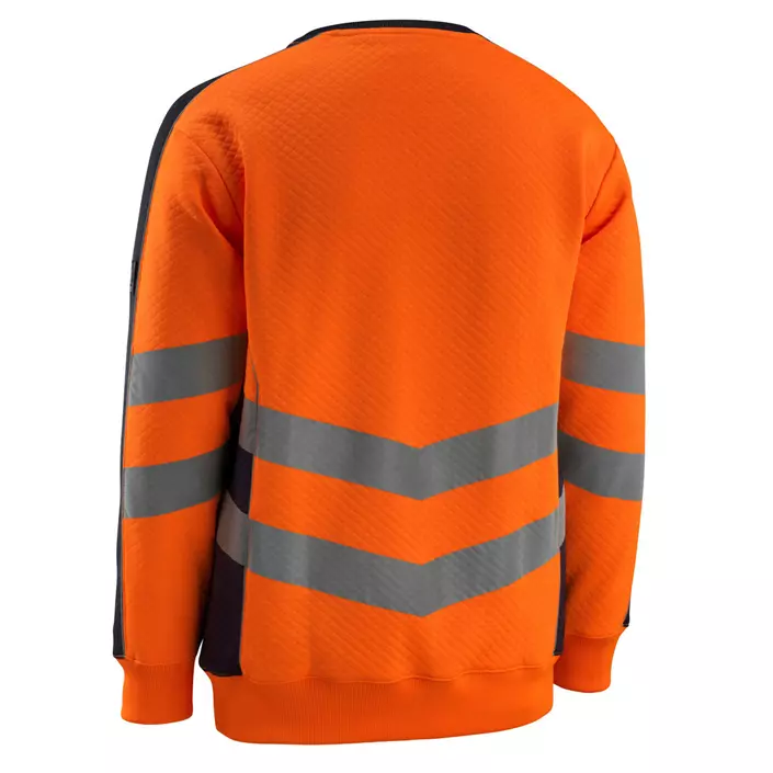 Mascot Safe Supreme Wigton collegetröja/sweatshirt, Varsel Orange/Mörk Marinblå, large image number 2