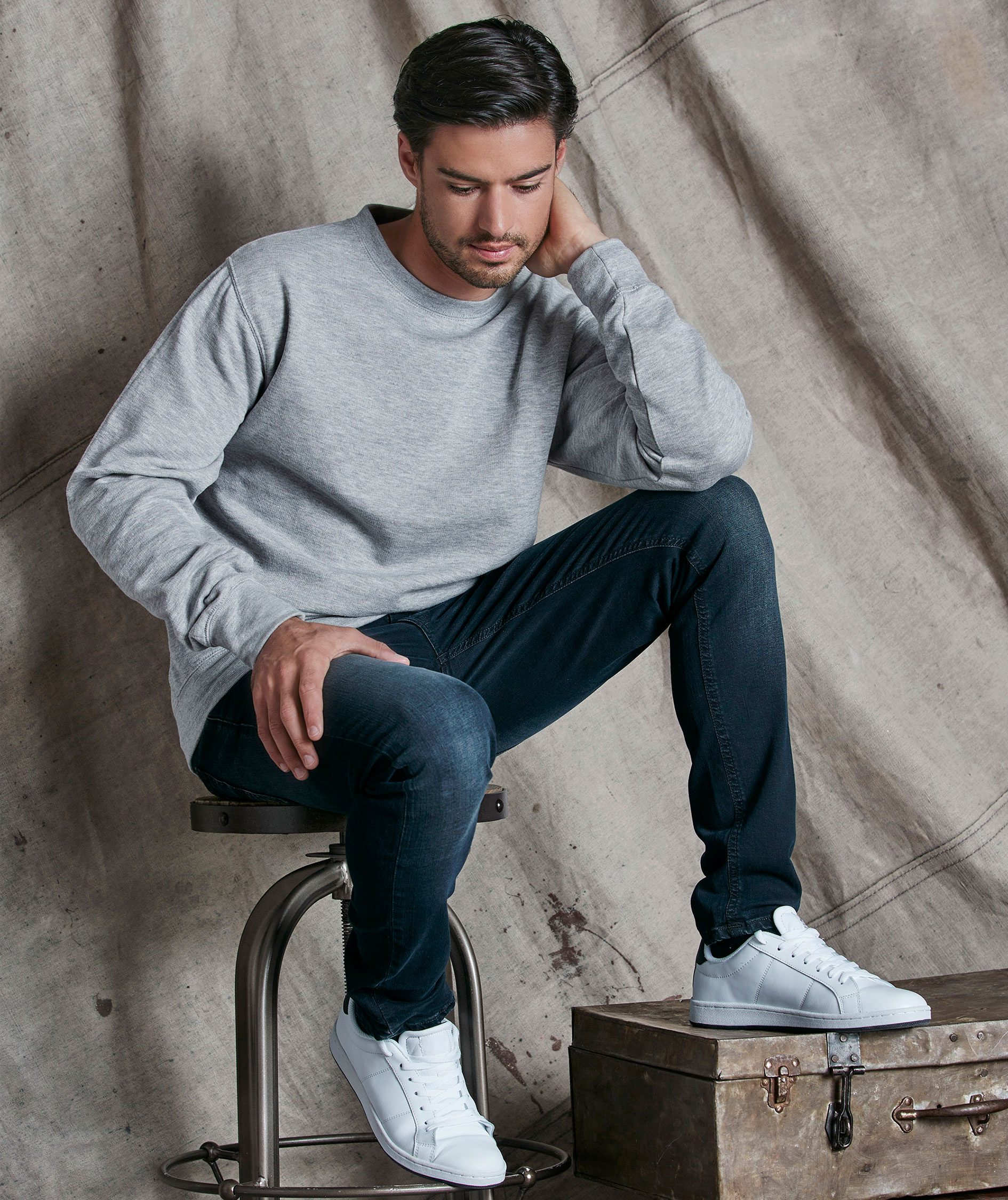 South West Basis sweatshirt, Grey melange, large image number 4