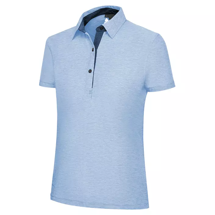 Pitch Stone dame polo T-shirt, Light blue melange, large image number 0