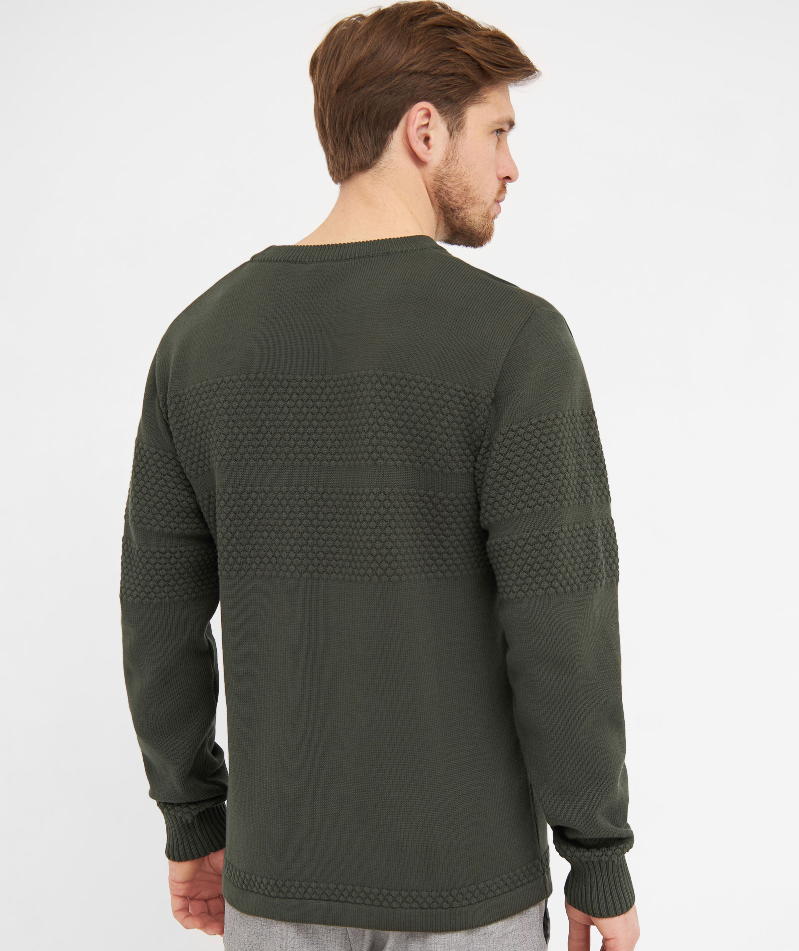 Clipper Aarhus knitted pullover, Dark olives, large image number 2