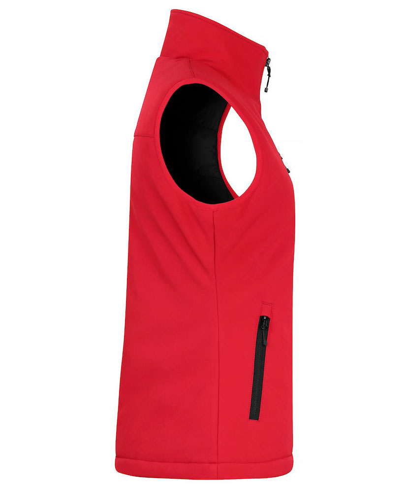 Clique lined women's softshell vest, Red, large image number 2