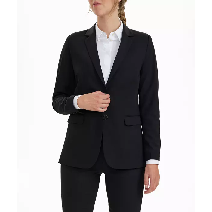 Sunwill Traveller Modern fit womens blazer with wool, Black, large image number 6
