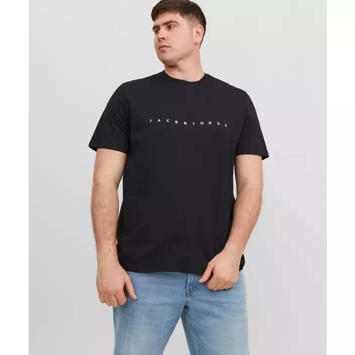 Jack & Jones Plus JJESTAR T-shirt, Black, large image number 1