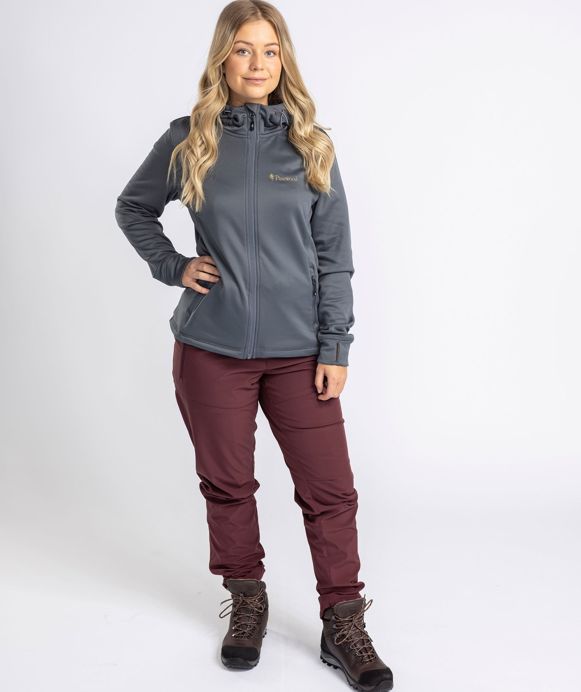 Pinewood Wilda Stretch dame skalbukser, Earth Plum, large image number 8