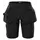 Fristads women's craftsman shorts 2601 GLWS, Black, Black, swatch