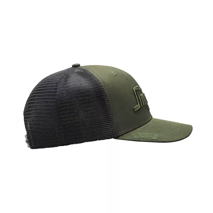 Snickers Trucker cap 9001, Khaki Green/Black, Khaki Green/Black, large image number 2