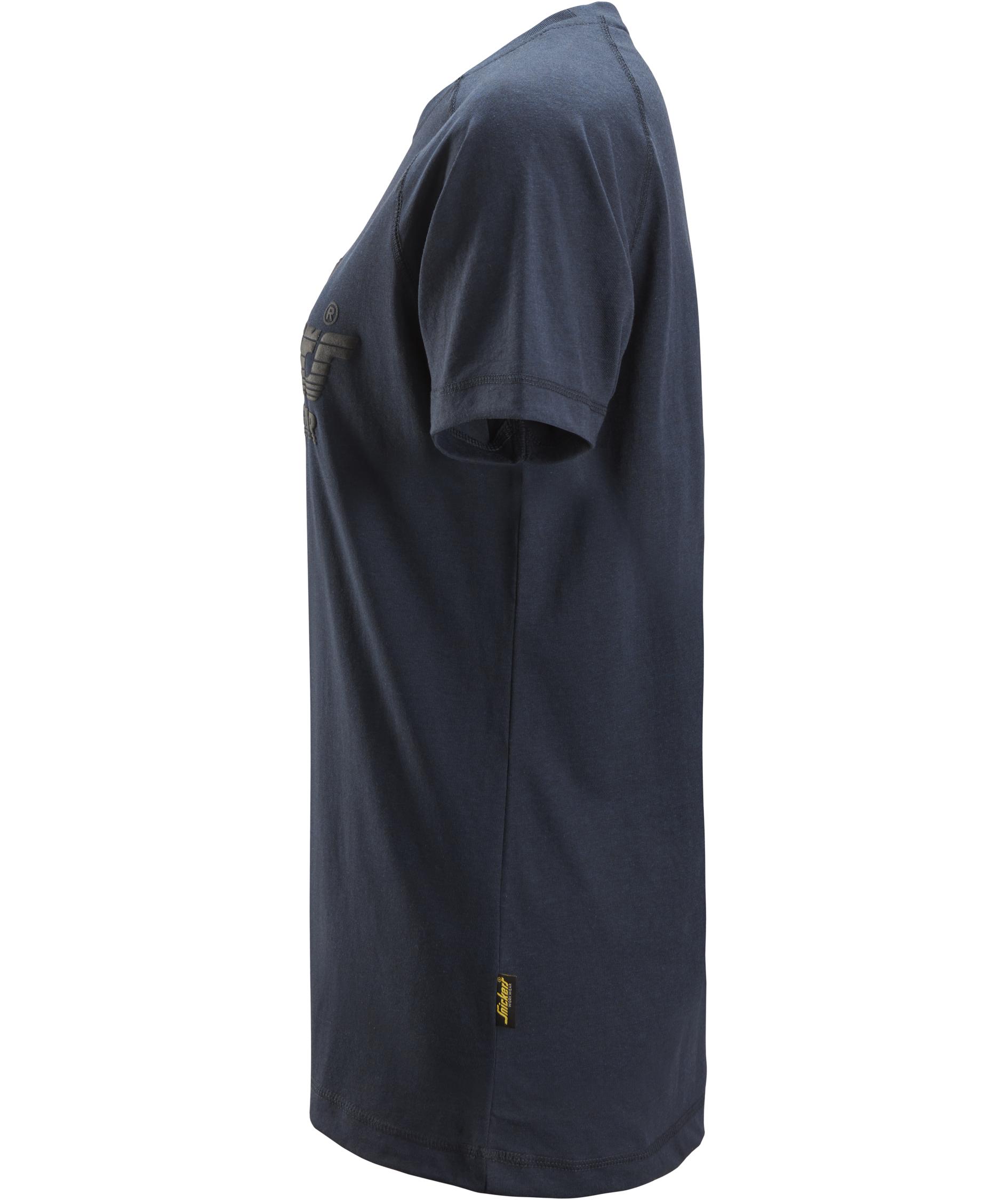 Snickers logo T-shirt 2597 dam, Dark Navy Melange, large image number 3