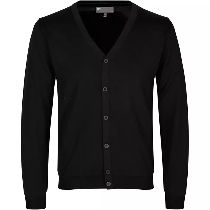 ID knitted cardigan with merino wool, Black, large image number 0