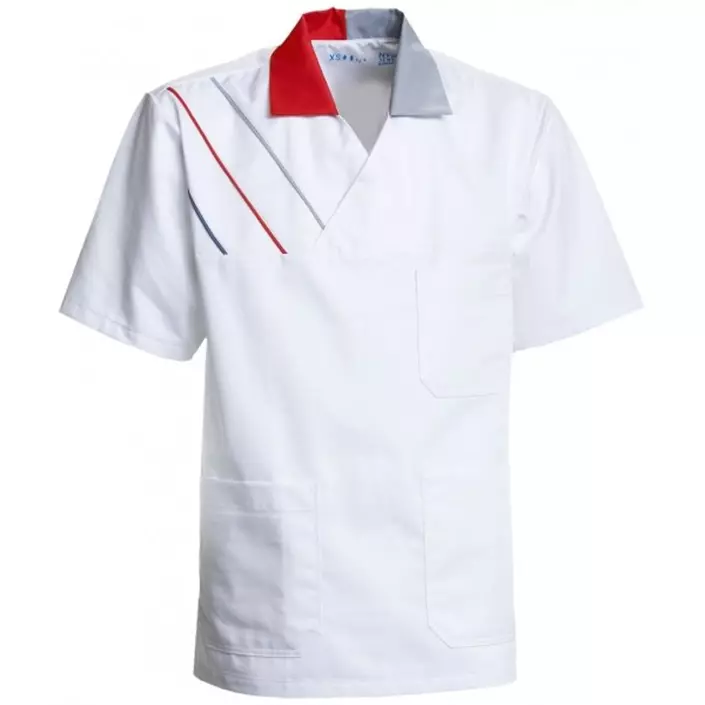 Nybo Workwears Feel Free regular fit smock, White - Red/Grey, large image number 0