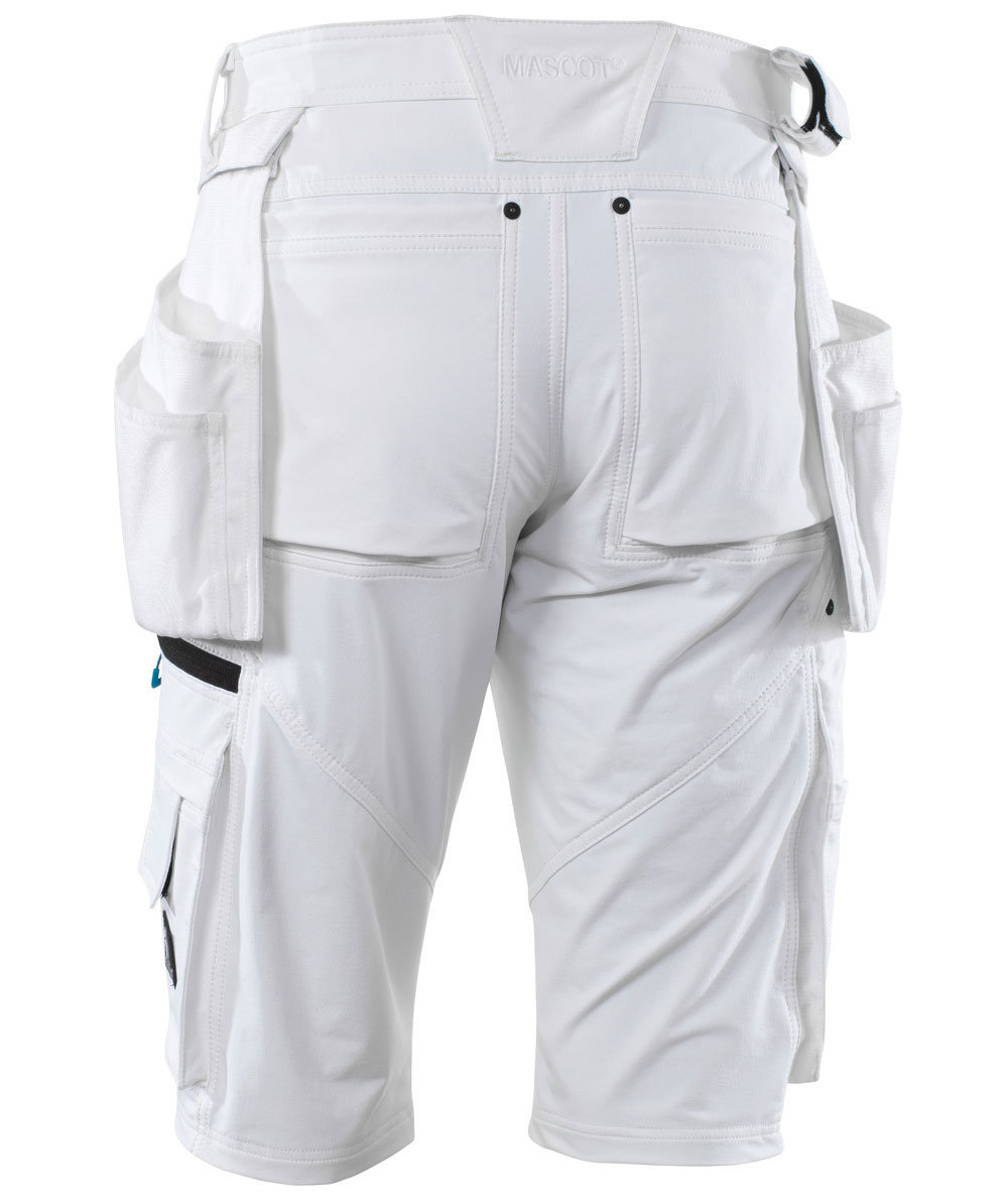 Mascot Advanced hantverksshorts full stretch, Vit, large image number 2